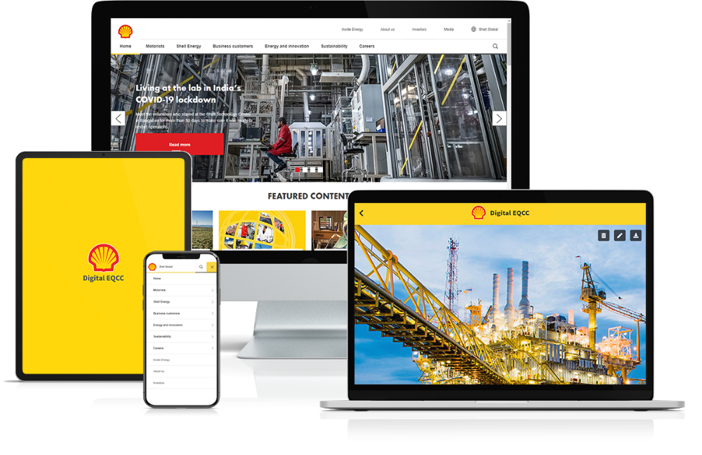 Responsive Design of Shell  Website